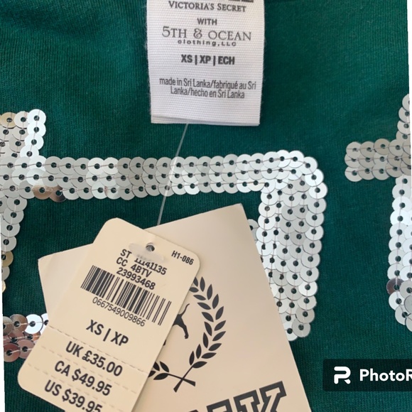 PINK Victoria Secret Michigan State University T-Shirt NWT XS - Picture 4 of 4